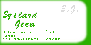 szilard germ business card